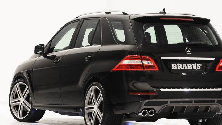 Brabus Mercedes-Benz ML W166 In Black Back Pose